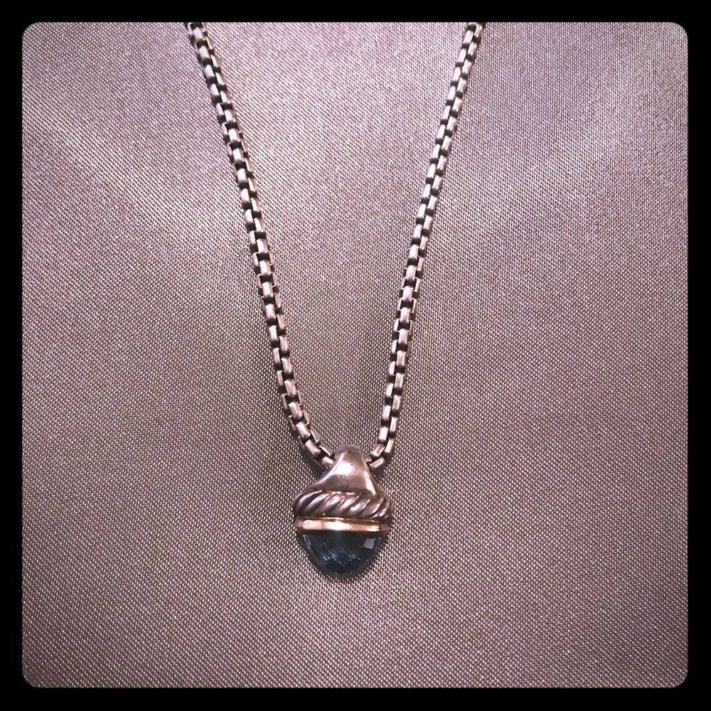 David Yurman Jewelry | Blue Topaz Acorn Necklace